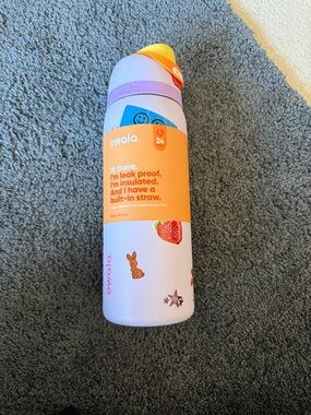 owala Lavender Kids Stainless Water Bottle with Straw - Purple & Yellow